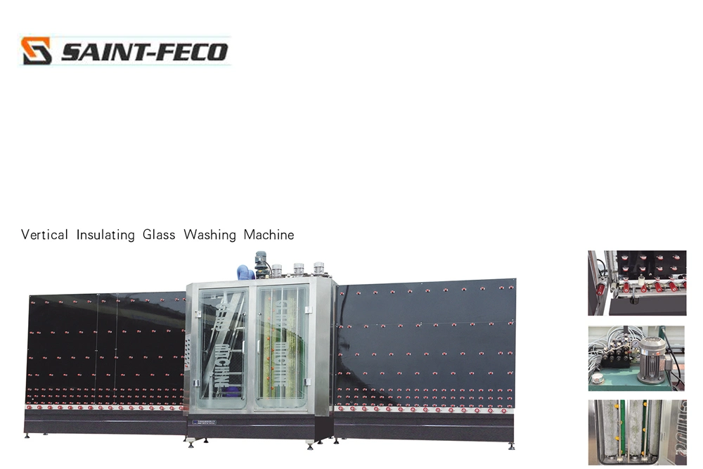 China Manufacture CE Certificate Vertical Type Automatic Flat Float Frosting Glass Washing Machine